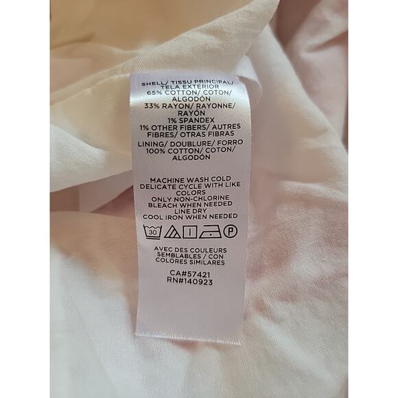 LOFT Ann Taylor Red White Striped Tiered Sleeveless Sundress Women's Large Lined - Picture 11 of 11